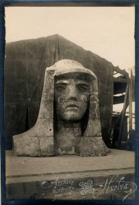 El monumento se inauguró en 1929. / Foto: Archivo Histórico Provincial de Huelva.