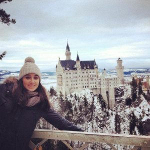 En el castillo de Neuschwanstein.