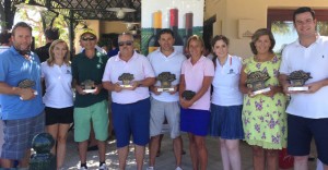 Los vencedores del XI Memorial José Hernández González de golf.