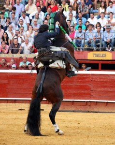 Tarde de rejones en La Merced. / Foto: Pedro Delgado.