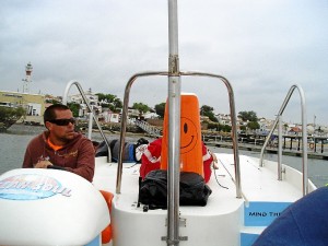 Imágenes de Miguel Ángel García en su barco.