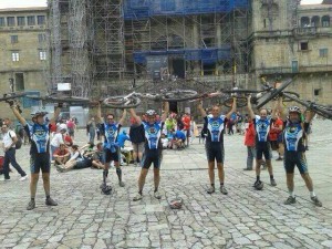 En la plaza del Obradoiro. 