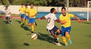 Solo en el segundo tiempo fue el Recre superior al Cádiz. / Foto: G. J.