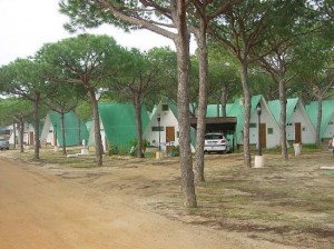 Uno de los campings de la provincia de Huelva.