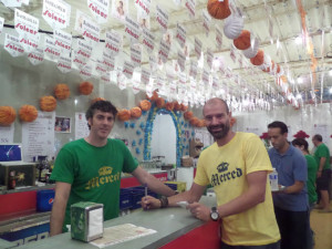 Nolasco Texeira, junto a Sergio Lazo, hermano de La Merced. 