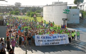 Manifestación en San Juan del Puerto.