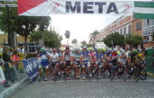 Momento de la salida de la prueba ciclista celebrada en La Palma.