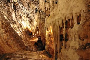 Gruta de las Maravillas Aracena paisaje nevado.