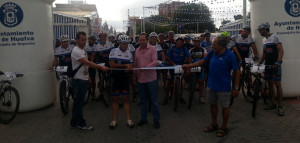 Momento de la salida de I Ruta Cicloturista 'Ciudad de Huelva'.