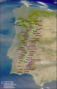 Mapa de la denominada Banda Gallega/ Fuente: http://www.fortificacionesenlaraya.eu/