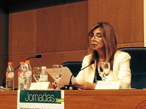 La secretaria general de Finanzas y Patrimonio de la Junta, Julia Nuñez, en su intervención