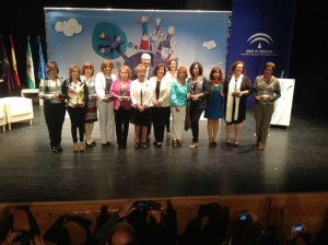 Foto de familia de la entrega de premios celebrada en Baeza.