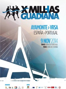 Cartel anunciador de las X Millas del Guadiana 2014.