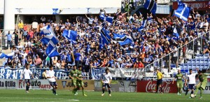 Un buen números de seguidores del Recre se darán cita en el Villamarín. / Foto: Josele Ruiz.