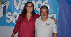 Manuela Romero, presidenta del club, junto a Sisco Folch.