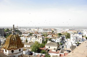 Vistas de Huelva desde una de las torres. /Foto: Jesica Berrio.