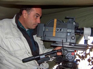 El director, durante el rodaje de la película. 