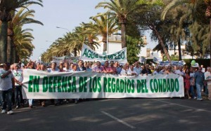 Foto de archivo de la manifestación de la plataforma en Huelva.