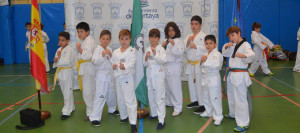 Componentes de la Escuela de taekwondo de San Juan del Puerto.