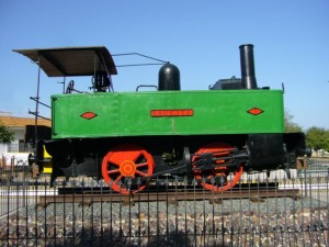 Máquina del tren que procedía de Tharsis. / Foto: pueblos-espana.org.