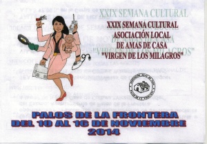 Cartel Semana Cultural de las amas de casa de Palos de la Frontera.