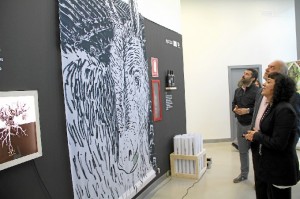 Un momento de la inauguración de la muestra. 