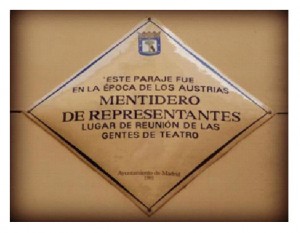 Placa del Mentidero en Madrid.