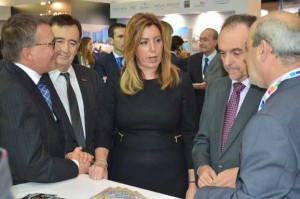 Susana Díaz visitó el stand andaluz.