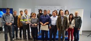 Foto de familia de la entrega de los premios, celebrada en las instalaciones de MATSA.