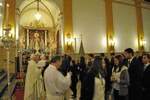 Los jóvenes fueron protagonistas de la eucaristía.