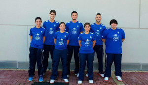 El equipo onubense que viajó hasta Madrid.