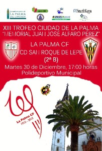 Cartel del Memorial Juan Alfaro en La Palma.