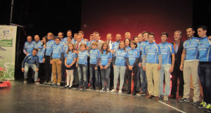 Los galardonados en la Gala de clausura de la temporada del ciclismo onubense.