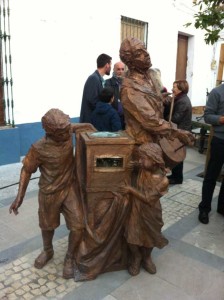 Imagen de la nueva escultura de Moguer.