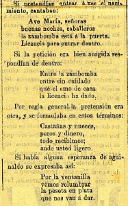 Coplillas de Navidad publicada en la prensa de la época. / Foto: Archivo Municipal de Huelva.