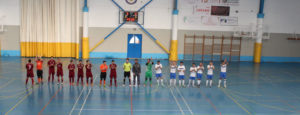 Niebla Futsal y Bar Terraza Parque Moret Onuba, antes de comenzar el partido.