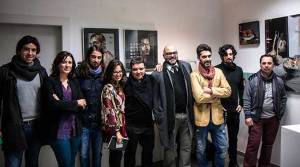 Organizadores y fotógrafos participntes en la muestra 'Pop up' de Ayamonte.