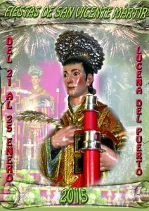 Cartel anunciador de las fiestas patronales de Lucena del Puerto.