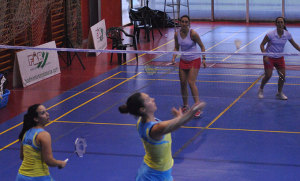 Un momento de la final de dobles femenino.