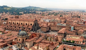 Vista aérea de Bolonia. 