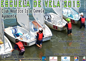 Cartel anunciador de la Escuela de Vela de Ayamonte.