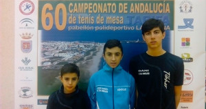 Representantes de la Escuela de Hinojos en el Andaluz de Tenis de Mesa.