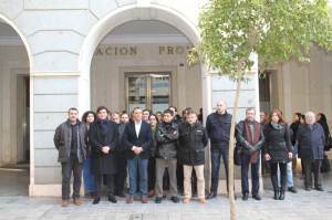 Acto de la Diputación, Junta de Andalucía, Colegio de Periodistas de Andalucía y Asociación de la Prensa de Huelva.