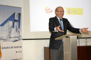 Intervención del alcalde de Huelva en el acto.