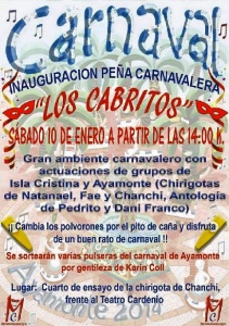 Cartel presentación Peña Carnavalera 'Los cabritos'.