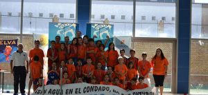 Representantes del Club Natación Huelva que han brillado en el Trofeo San Sebastián.