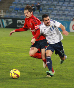 Joselu, como siempre, estuvo muy combativo. / Foto: Josele Ruiz.