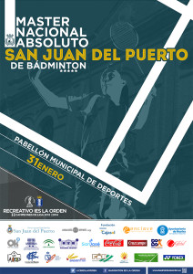 Cartel anunciador del torneo de bádminton del sábado.