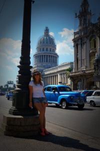 Marta visitando La Habana (Cuba).