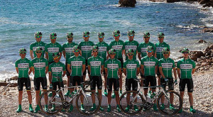 El equipo ciclista Caja Rural-Seguros RGA en su presentación oficial.